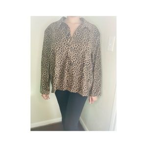 Briggs New York/Brown Leopard cheetah animal print jacket